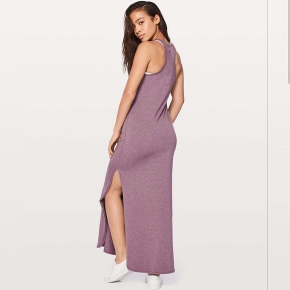 Lululemon Refresh Maxi Dress (Heathered Dusty Mauve) Size 4 - Picture 2 of 10